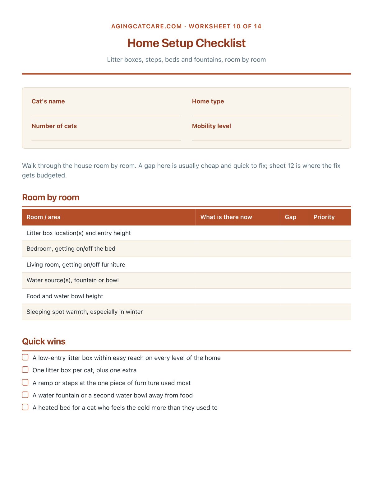 Home Setup Checklist